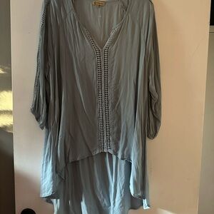 Democracy Soft Blue Tunic Top